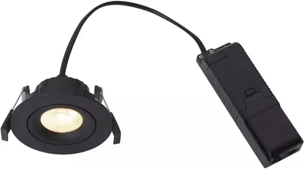 Nordlux LED встраиваемый светильник для ванной комнаты "Алики", класс защиты IP44, брызгозащищенный 9,6 см, Высота: 4,5 см, черный