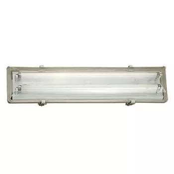 Nordlux Works IP65 2x18W / потолочный светильник / серебристый, белый