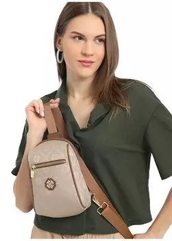 Норковая женская атласная сумка через плечо размером 15X23x7 см 05FO24Y5001 Fossil, норковый