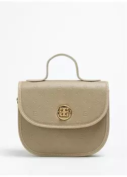 Норковая женская кожаная сумка через плечо 22X17x6 05PC23K107-FV Pierre Cardin