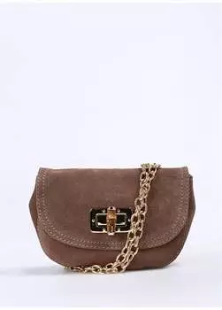 Норковая женская кожаная сумка через плечо PALMIRO Fabrika, норковый