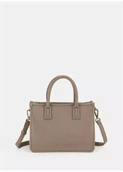 Норковая женская кожаная сумка на плечо 15х34х29х см LENA SILKY2005 Les Visionnaires, норковый