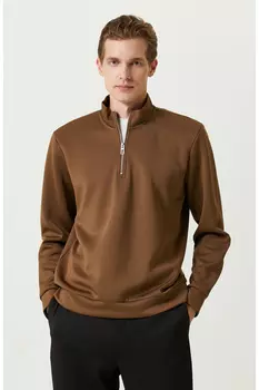 Норковый свитшот на молнии Network, коричневый