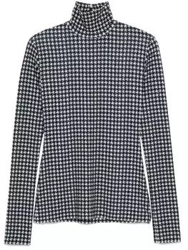 Norma Kamali футболка с высоким воротником и длинными рукавами, черный