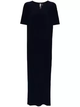 Norma Kamali платье-футболка макси с круглым вырезом, синий