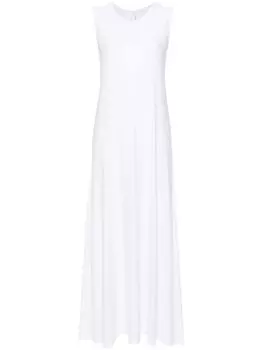 Norma Kamali платье макси А-силуэта без рукавов, белый