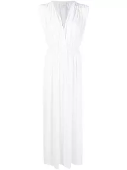 Norma Kamali платье с поясом, белый