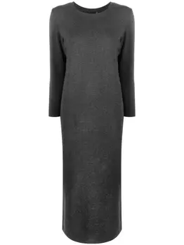 Norma Kamali платье свитер длины миди, серый