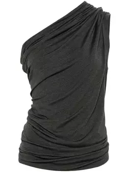 Norma Kamali топ Lazy Diana, серый