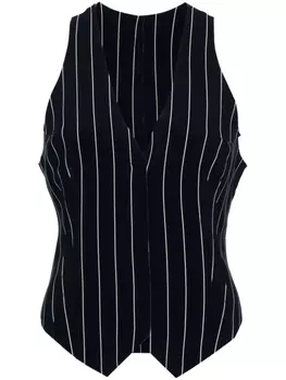 Norma Kamali топ в тонкую полоску, синий