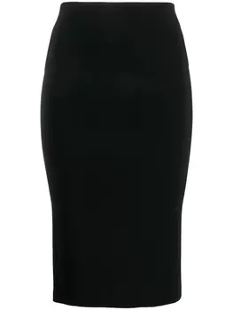 Norma Kamali юбка миди прямого кроя, черный