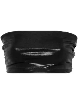 Norma Kamali укороченный топ без бретелей, черный