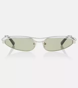 Норма солнцезащитные очки кошачий глаз The Attico, Silver/Black/Navy