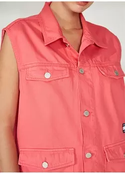 Нормальная розовая женская куртка Tommy Jeans