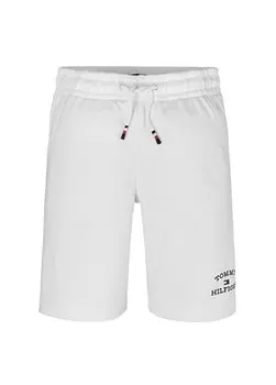 Нормальные белые мужские шорты с эластичной резинкой на талии TH LOGO SEATSHORTS Tommy Hilfiger, белый
