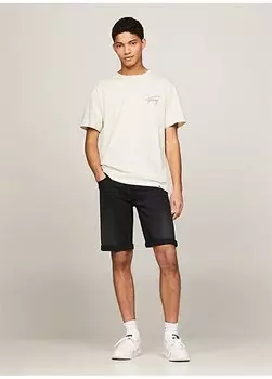 Нормальные черные мужские джинсовые шорты DM0DM187841BZ Tommy Jeans, черный