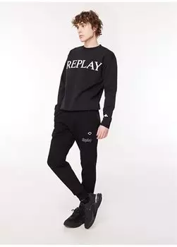 Нормальные черные мужские спортивные штаны M9966 098 ЧЕРНЫЕ Replay, черный