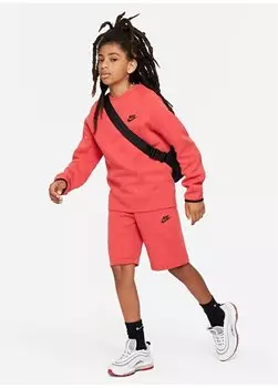 Нормальные красные мужские шорты с эластичной талией FD3289-672-B NSW TECH FLC SHORT Nike