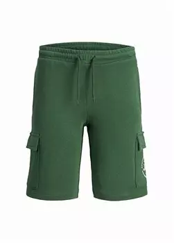 Нормальные темно-зеленые мужские шорты с завязкой на талии JPSTSWIFT CARGO SWEAT SHORTS AUT JN Jack & Jones