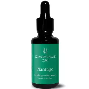 Нормализующее масло-эликсир для лица Szmaragdowe uki Plantago, 30 мл