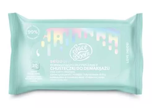 Нормализующие и очищающие салфетки для снятия макияжа Faceboom, Seboom