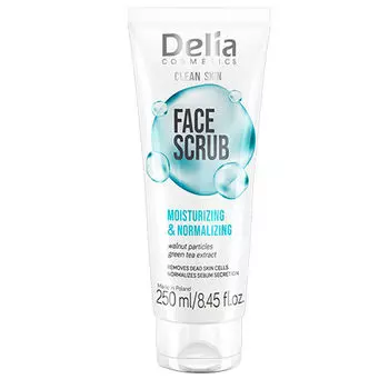 Нормализующий и увлажняющий пилинг для лица, 250 мл Delia Clean skin
