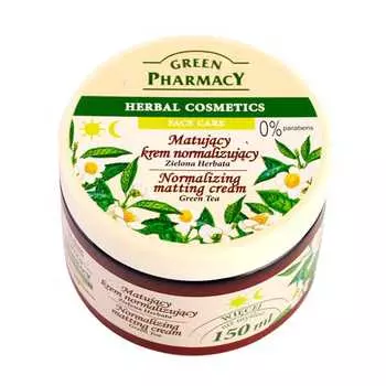 Нормализующий матирующий крем Зеленый чай 150 мл Green Pharmacy