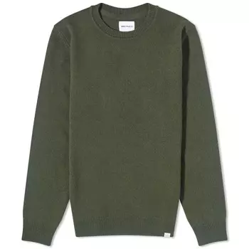 Norse Projects Sigfred Мериносовый свитер из овечьей шерсти, армейский зеленый
