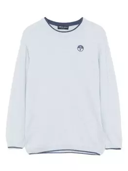 North Sails Kids свитер с вышитым логотипом, синий