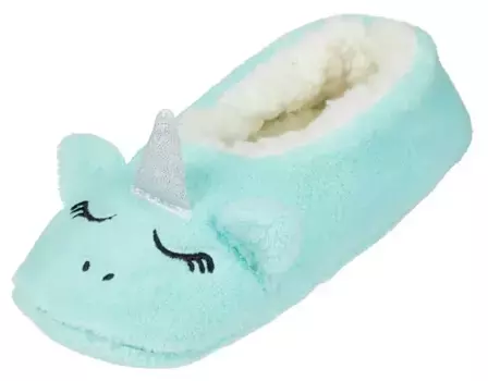 Northeast Outfitters Cozy Cabin Молодежные тапочки с рогом единорога, носки, синий