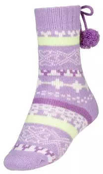 Northeast Outfitters Молодежные уютные носки Nordic Heart Pom-Pom Crew, фиолетовый