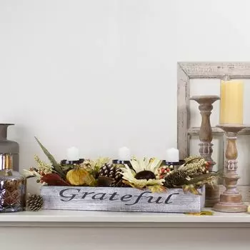 Northlight Harvest Искусственный Подсолнечник Подсвечник Центральный Декор Стола