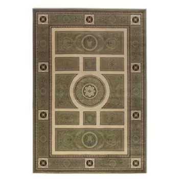 NORTHRUGS ковер "Гузара", прямоугольный, высота 8 мм, восточный вид, дорожка, износостойкий, простой в уходе, прочный, цвет Olivgrn,Creme