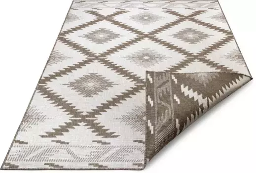 NORTHRUGS ковер "Malibu", прямоугольный, для внутреннего и наружного использования, устойчивый к атмосферным воздействиям, для балкона, сада, гостиной, водонепроницаемый 80х150 см, цвет linen white