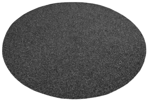 NORTHRUGS ковер "Trenzado", круглый, для дома и улицы, вид ручной работы, тканый, устойчивый к атмосферным воздействиям, балкон, гостиная 200 см, темно-серый