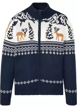 Норвежский кардиган Bpc Bonprix Collection, синий