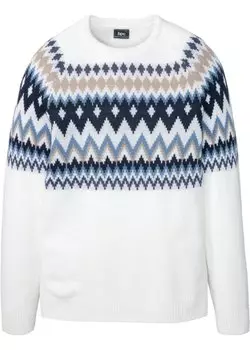 Норвежский свитер из переработанного полиакрила Bpc Bonprix Collection, бежевый