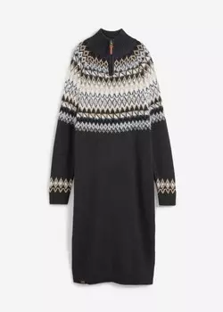 Норвежское трикотажное платье John Baner Jeanswear, черный