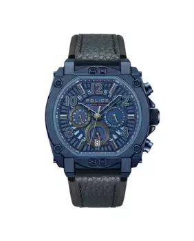 Norwood Мужские часы PEWJF0021904 из искусственной кожи с синим ремешком Police, синий