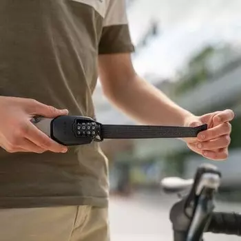 Носимый комбинированный цепной замок Spin Hiplok, цвет Superbright White Reflective