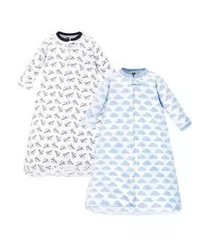 Носимый спальный мешок с длинными рукавами «Ловец снов» для маленьких девочек и мальчиков, 2 шт Hudson Baby, синий