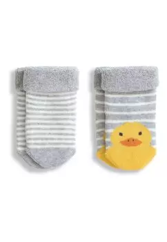 Носки 2-PACK DUCK JoJo Maman Bb, цвет grey