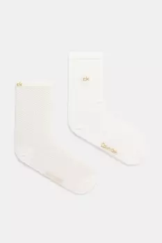 Носки 2 пары Calvin Klein, бежевый