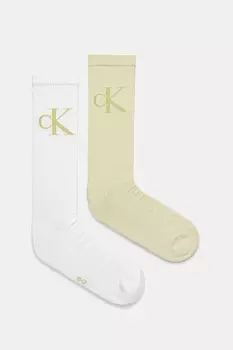 Носки 2 пары Calvin Klein Jeans, зеленый