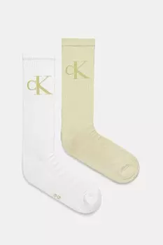 Носки 2 пары Calvin Klein Jeans, зеленый