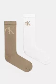 Носки 2 пары Calvin Klein Jeans, зеленый