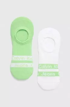 Носки , 2 пары Calvin Klein, зеленый