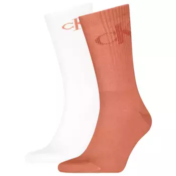 Носки 2 шт Calvin Klein Jeans Shadow Rib Logo crew, коричневый