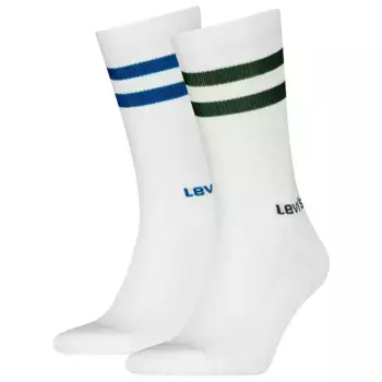 Носки 2 шт Levi's Regular Cut Sport Stripe crew, белый