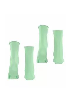 Носки 2ER PACK FEINSTE UNIFARBEN MIT ROLLRAND Esprit, светло-зеленый